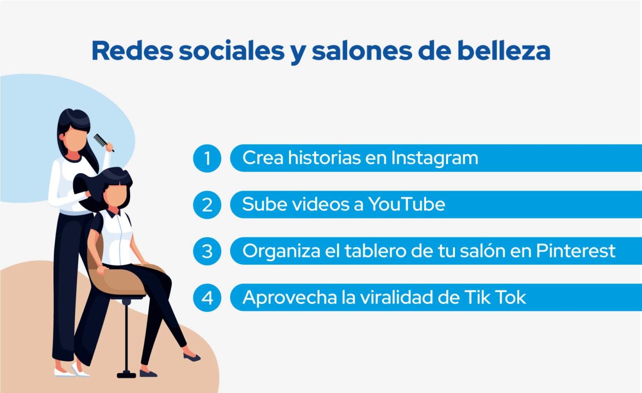 redes sociales y salones de belleza