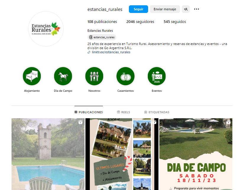 redes sociales para hoteles rurales